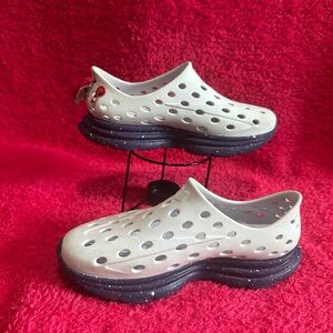 Stylish Women's White and Black Slip-On Shoes